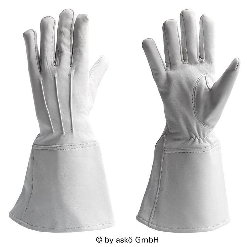 Askö FAHNENTRÄGER Handschuh aus weißem Ziegenleder