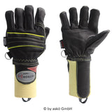 Askö PATRON®FIRE Feuerwehrhandschuh mit Strickbund in Schwarz