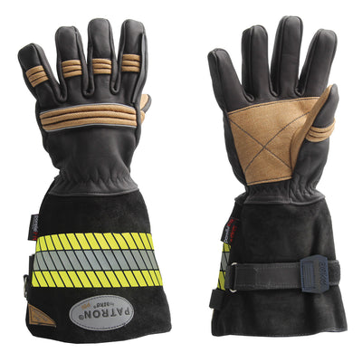 Askö PATRON®PBI Feuerwehrhandschuh mit langer Stulpe in Schwarz