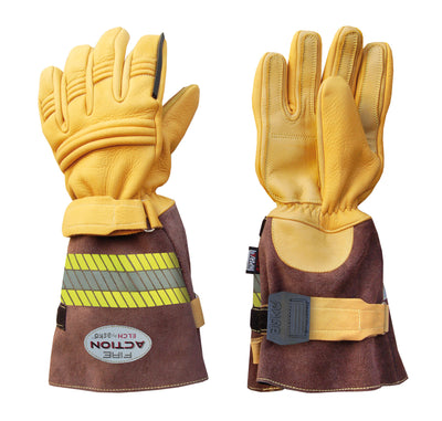 Askö FIRE ACTION ELCH Feuerwehrhandschuh mit langer Stulpe in Gelb