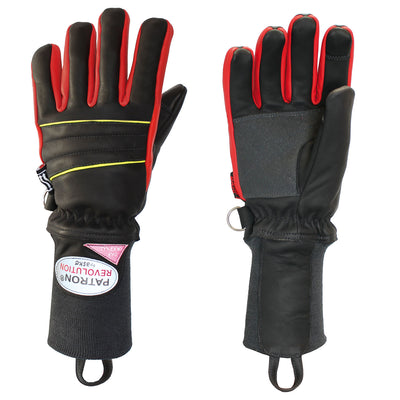 Askö PATRON®REVOLUTION Feuerwehrhandschuh mit Strickbund in Schwarz-Rot