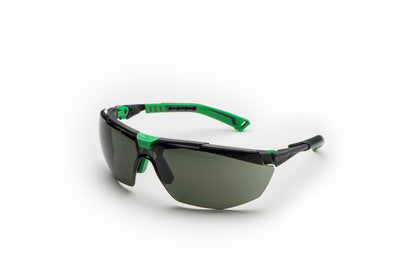 Univet 5X1 Solar G15 Schutzbrille, grünes Glas, filtert 85% des Sonnenlichts, EN166/EN170/EN172 zertifiziert.