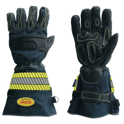Askö DEFENDER Feuerwehrhandschuh mit langer Stulpe in Blau