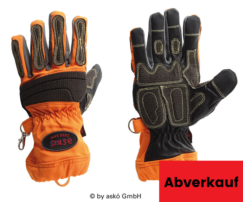 Askö DEER SKIN Einsatzhandschuh in Leucht-Orange - imagen 4