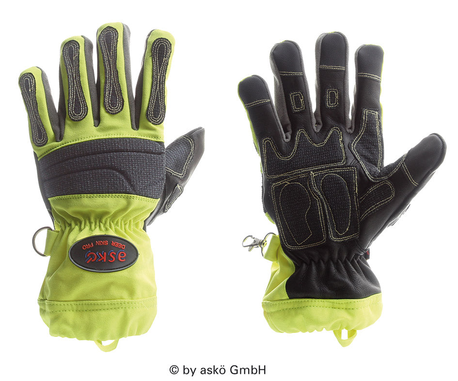 Askö DEER SKIN PRO Einsatzhandschuh in Neon-Gelb - imagen 2