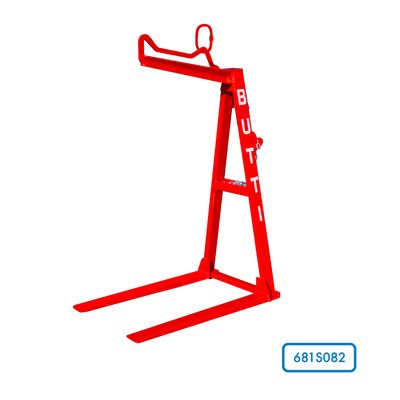 Special Gabeln 681S082, ultraleichte Krangabel in Rot, lackierte Stahlkonstruktion mit Hubring