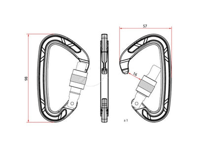 Aliens Karabiner D Screw Classic Aliens Gelb – zweites Bild