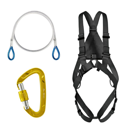 Dacharbeiter-Set – Seien Sie sicher auf Ihrem Dach! Mit dem Dachdecker-Set haben Sie alles zur Hand, was Sie für die Wartung und Reparatur Ihres Daches benötigen. Egal ob Sie ein privater Hausbesitzer oder ein Profi sind, das Dachdecker-Set ist ideal für: Dachrinnenreinigung Dachwartungsarbeiten Kleine Reparaturen Singing Rock Arbeitsgurt Body II Schwarz Arbeitsgurt Body II Voll verstellbarer Arbeitsgurt [Auffanggurt] zur Arbeitspositionierung und zur Absturzsicherung. Geeignet für horizontale und/oder gene