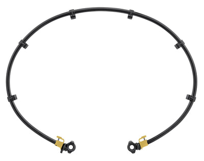Petzl Befestigungsset für KNEE ASCENT und KNEE GRAB, mit Kunststoffschlauch, Gurtbandschlaufen und Gummiband.