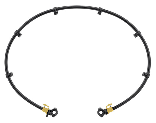 Petzl Befestigungsset für KNEE ASCENT und KNEE GRAB, mit Kunststoffschlauch, Gurtbandschlaufen und Gummiband.