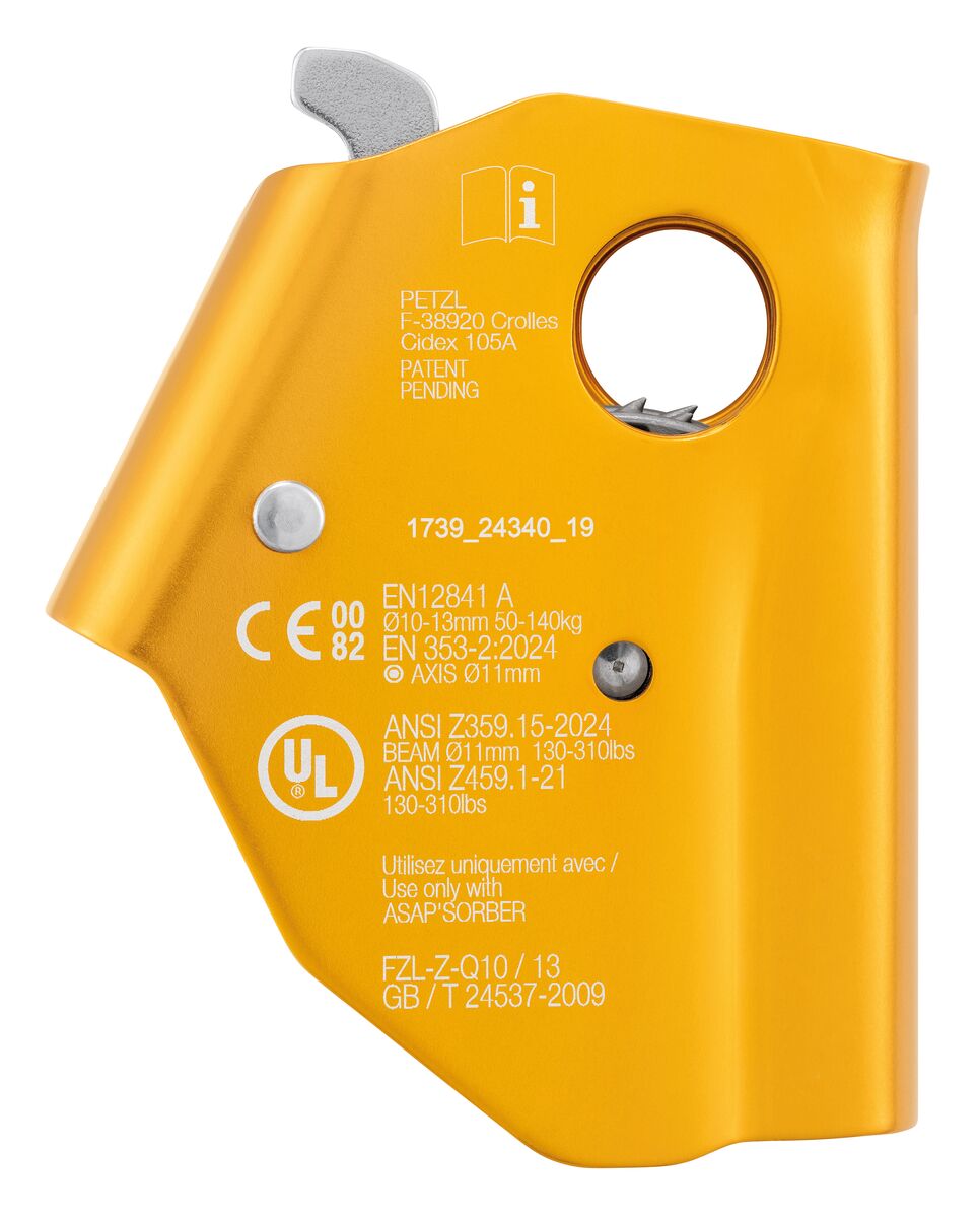 Petzl ASAP, Detailansicht am Seil montiert. - imagen 2