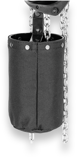 Накопичувач ланцюга Safetex для шківів з прямозубим колесом, вантажопідйомність 250 кг