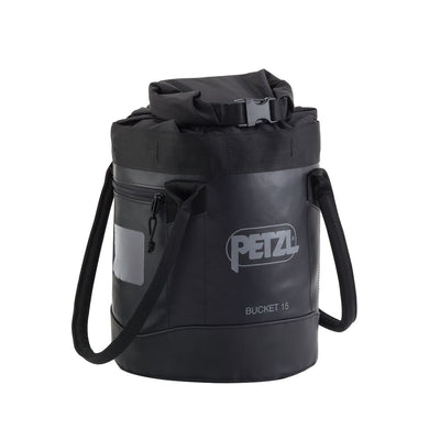Petzl BUCKET 15 Standfester Seilsack. 15 Liter – Schwarz
