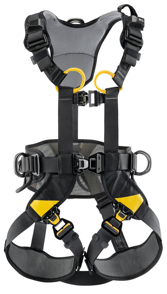 Petzl VOLT Auffanggurt, internationale Ausführung (Modell C072CA-VOLT-INTER). Ergonomischer Ganzkörper-Sicherheitsgurt für Arbeiten in der Höhe mit Schnellverschluss-Schnallen, integrierter Haltegurt-Funktion und optimalem Tragekomfort