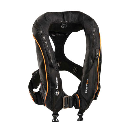 Crewsaver ErgoFit 290N OC Rettungsweste für extreme Offshore-Bedingungen, ISO 12402-2 zertifiziert, aufblasbare Sicherheitsweste mit 290N Auftrieb, integrierter Sprayhood und Notlicht