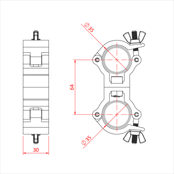 Doughty Engineering ATOM SWIVEL COUPLER - für 35mm (Schwarz) – – Jetzt erhältlich im MTN Shop DE.