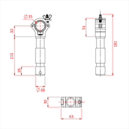 Doughty Engineering ATOM BIG BEN CLAMP - для 35 мм (з патрубком 29 мм) – – Тепер доступний у MTN Shop DE. - imagen 2