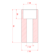 Doughty Engineering SPEAKER SPIGOT MOUNT M12 - 35MM – – Тепер доступний у MTN Shop DE. - imagen 2