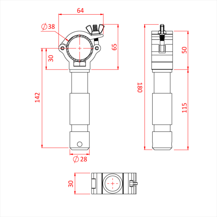 Doughty Engineering ATOM BIG BEN CLAMP - для 38 мм (з патрубком 29 мм) – – Тепер доступний у MTN Shop DE. - imagen 2