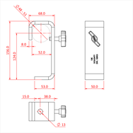 Doughty Engineering HOOK CLAMP 50mm HEAVY DUTY (Schwarz) – – Jetzt erhältlich im MTN Shop DE. - imagen 3