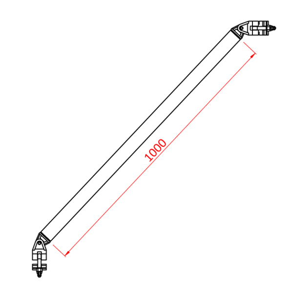 Doughty Engineering BOOM ARM BRACE ONLY 1000mm (Schwarz) – – Jetzt erhältlich im MTN Shop DE.