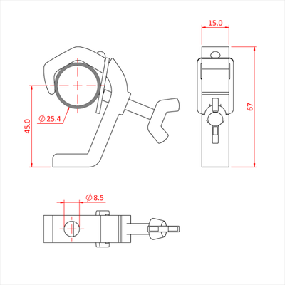 Затискач Doughty Engineering Atom G (чорний) – zweites Bild