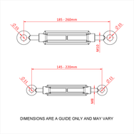 Doughty Engineering STRAINER EYE TO EYE M8 X 125mm – – Jetzt erhältlich im MTN Shop DE. - imagen 2
