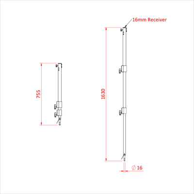 Doughty Engineering Lightweight Drop Arm (алюміній) – (чорний) – zweites Bild