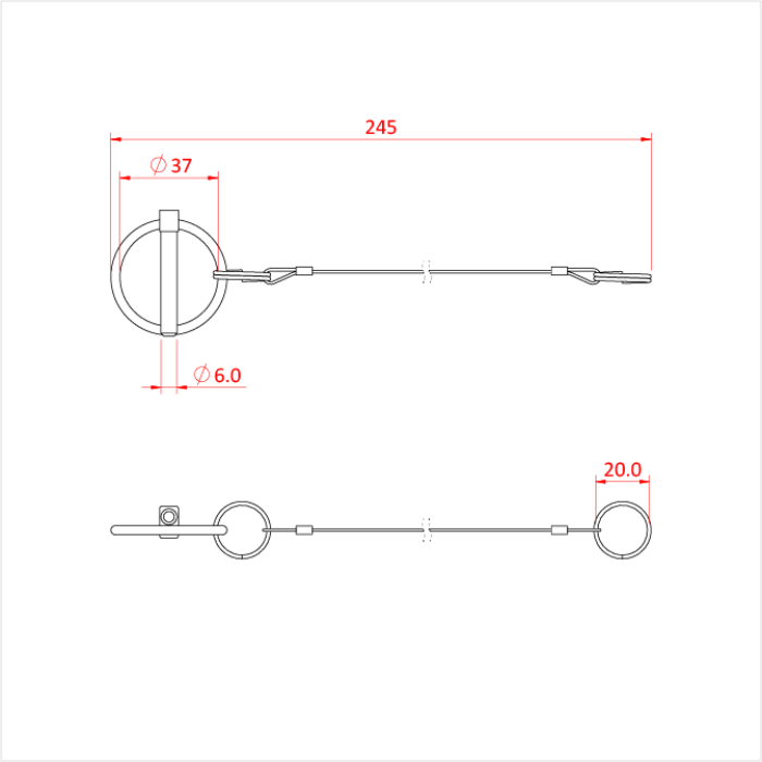 Doughty Engineering LYNCH PIN (mit Sicherungsdraht und Schlüsselclip) – – Jetzt erhältlich im MTN Shop DE. - imagen 2