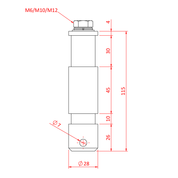 Doughty Engineering M6 FEMALE TV SPIGOT (Aluminium) – – Jetzt erhältlich im MTN Shop DE.