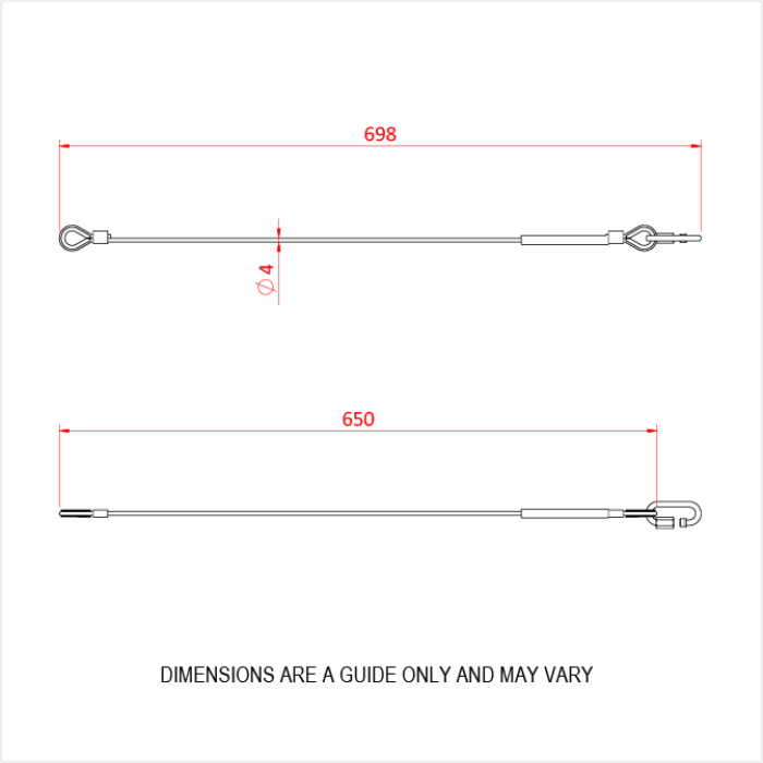 Doughty Engineering SAFETY BOND 4MM X 650 WITH M6 QUICK LINK (100Kg) (чорний) – – Зараз доступний у MTN Shop DE. - imagen 2