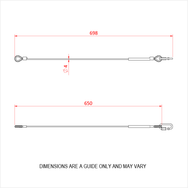 Doughty Engineering SAFETY BOND 4MM X 650 WITH M6 QUICK LINK (100Kg) (чорний) – – Зараз доступний у MTN Shop DE. - imagen 2
