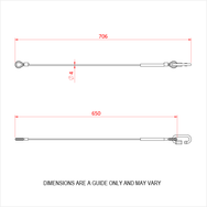Doughty Engineering SAFETY BOND 4MM X 650 WITH M6 QUICK LINK (200Kg) (чорний) – – Зараз доступний у MTN Shop DE. - imagen 2