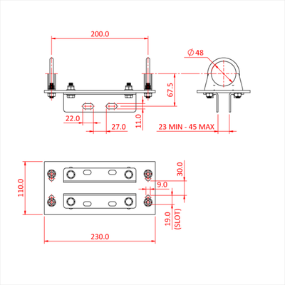 Кронштейни для паралельних труб Doughty Engineering – zweites Bild