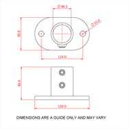 Doughty Engineering Pipe Clamp Railing Base Flange (чорний) – – Зараз доступний у MTN Shop DE. - imagen 4