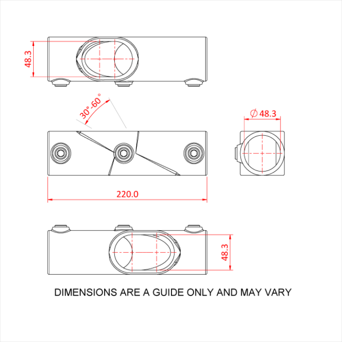 Doughty Engineering PIPECLAMP TWO SOCKET CROSS 30-60° – – Зараз доступний у MTN Shop DE. - imagen 3