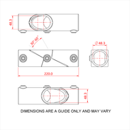 Doughty Engineering PIPECLAMP TWO SOCKET CROSS 30-60° – – Зараз доступний у MTN Shop DE. - imagen 3
