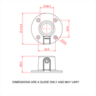Doughty Engineering Pipe Clamp Base Flange (чорний) – – Зараз доступний у MTN Shop DE. - imagen 4