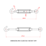 Doughty Engineering STRAINER HOOK & EYE M10 X 150mm – – Jetzt erhältlich im MTN Shop DE. - imagen 2