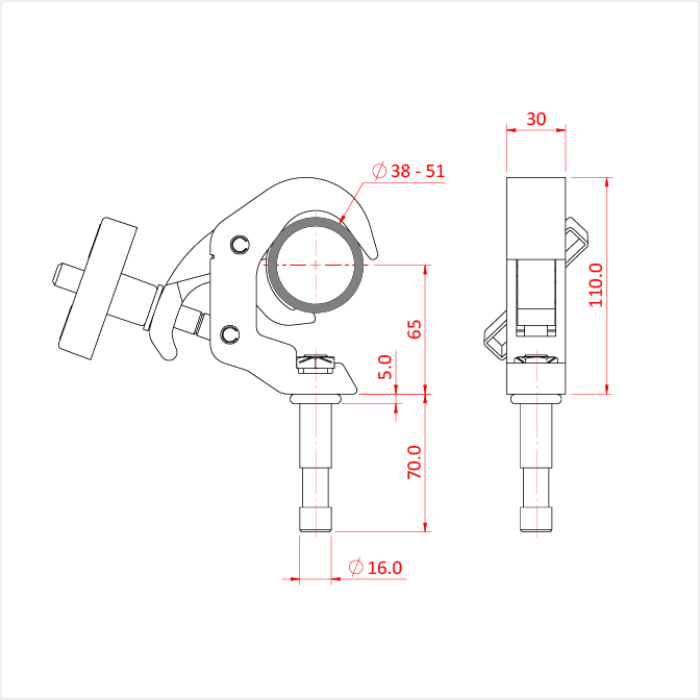 Doughty Engineering QUICK TRIGGER SLIMLINE BABY GRIP CLAMP (Schwarz) – – Jetzt erhältlich im MTN Shop DE. - imagen 2