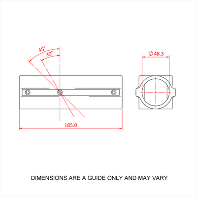 Doughty Engineering Pipe Clamp Railing Foot Flange (чорний) – zweites Bild
