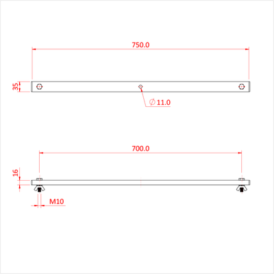 Ліхтарі Doughty Engineering T-piece 4 (плоскі) (чорні) – zweites Bild