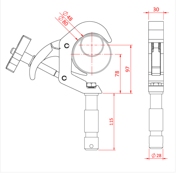 Doughty Engineering TITAN QUICK TRIGGER S/LINE BIG BEN CLAMP (mit 28mm Spigot) – – Jetzt erhältlich im MTN Shop DE. - imagen 2