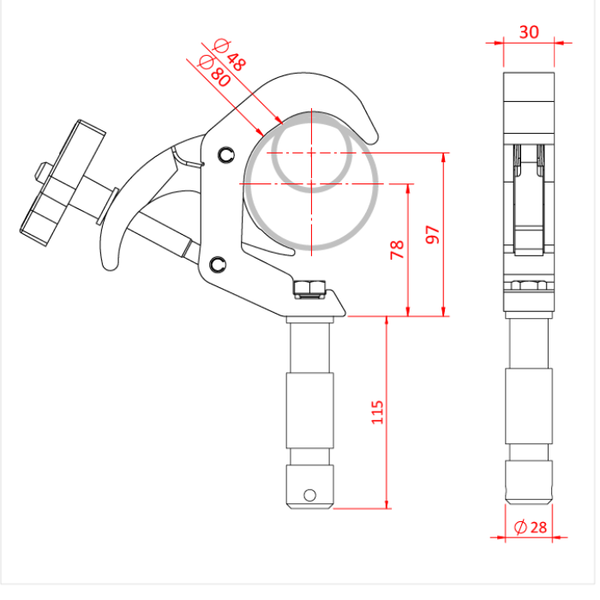 Doughty Engineering TITAN QUICK TRIGGER S/LINE BIG BEN CLAMP (mit 28mm Spigot) – – Jetzt erhältlich im MTN Shop DE.