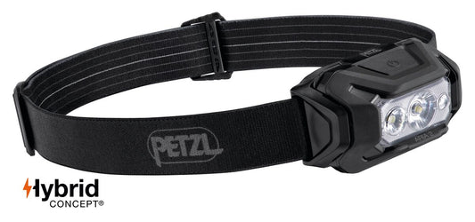 Petzl ARIA 2 RGB Stirnlampe, Schwarz, 450 Lumen.