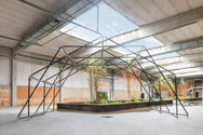 Konligo Fastival frame structure fully assembled on concrete indoor event site. Now available on MTN Shop US. - imagen 3