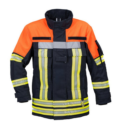 Watex TEinsatzjacke THL – EN 11612 · EN 1149-5 · EN 343 mit Nässesperre – dunkelblau / orange