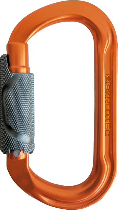Skylotec DOUBLE O TRI 2.0 Ovalkarabiner, AL, TRILOCK, orange,grey
