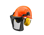 VOSS INAP-Master-4-F-Kombi Forsthelm-Set orange mit Drahtvisier und Gehörschutz, Gesamtansicht - imagen 2