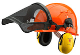 VOSS INAP-Master-4-F-Kombi Forsthelm-Set orange mit Drahtvisier und Gehörschutz, Detailansicht